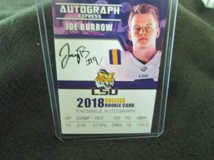 lot 115 image: Rare Custom Joe Burrow Card...