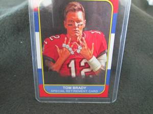 lot 121 image: Rare Custom Tom Brady Card...