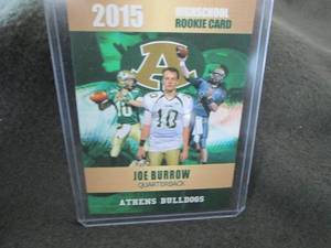 lot 134 image: Rare Custom Joe Burrow Card...