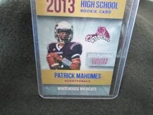 lot 141 image: Rare Custom Patrick Mahomes Card...