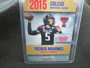 lot 142 image: Rare Custom Patrick Mahomes Card...
