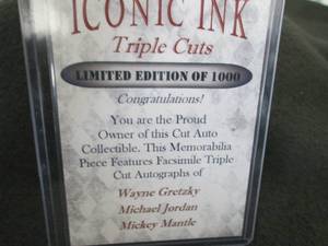 lot 159 image: Rare Custom Iconic Ink Card...