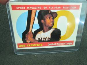 lot 163 image: Rare Custom Bob Clemente Card...