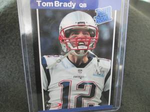 lot 167 image: Rare Custom Tom Brady Card...