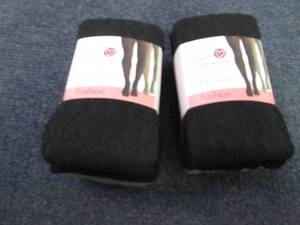 lot 74 image: 2- 2pks Large Fashion Tights...