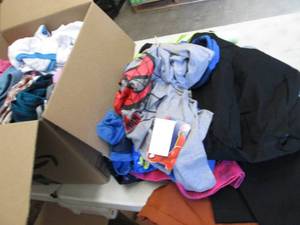 lot 187 image: Box of Shorts & Tshirts Assorted Si...