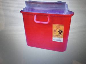lot 218 image: Medegen Sharps Container, 5.4 qt., ...