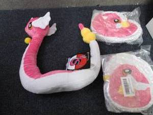 lot 254 image: 3- Dragonair Plush & Posable 26 in...