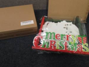 lot 295 image: 2- 6 pc Christmas Table Signs...