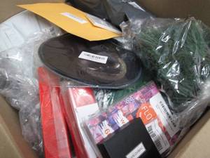 lot 301 image: Box of Assorted Small Overstock Ite...