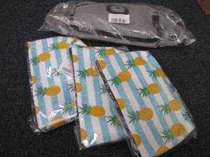 lot 309 image: 3 Cosmetic Bags, LED Fanny Pack...