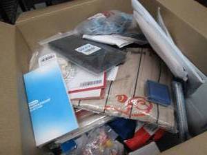 lot 320 image: Box of Assorted Small Overstock Ite...