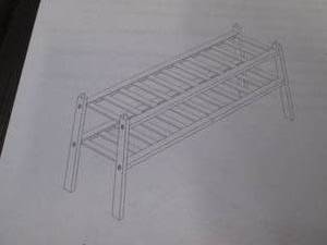 lot 337 image: Dark Bamboo Shoe Rack...