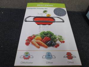 lot 355 image: 3pc Collapsible Colander Set...
