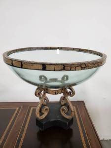 Decorative Glass Bowl On Stand