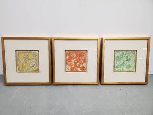 Three Pieces Of Framed Artwork