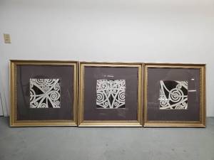 Three Pieces Of Framed Artwork