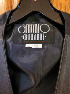 Antonio Giovanni Mens Leather Vest - XL