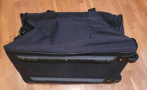 Like New Ricardo Beverly Hills Black Rolling Duffle Bag