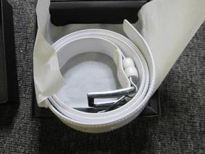 new white leather belt size 40 ...
