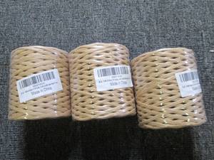 3 new rolls of raffia ribbon 218 yd...
