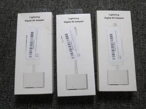 3 new lightning digital av adaptors...