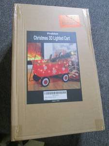 new christmas lighted cart ...