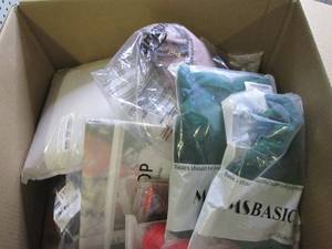 box of new mens , womens kids cloth...