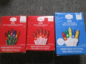 3 packages of 100 a package lights ...