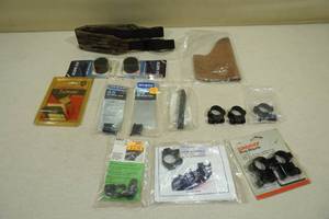 lot 50 image: Assorted Scope Mounts and Gun Accessories