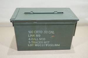 lot 71 image: Metal .50 Cal Tracer Ammo Can