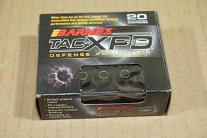 lot 151 image: 20 Barnes Tac-XPD .380 Auto 80 Gr Defense Ammo