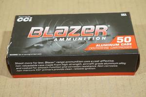 lot 157 image: 50 CCI Blazer 9mm Luger 115 Gr FMJ Aluminum Case Ammo