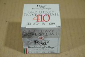 lot 181 image: 25 B&P Heavy Dove & Quail .410 Ca 2-12 8 Shot Shotshells