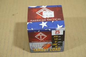 lot 186 image: 25 American Tactical .410 Ga 2-12 9 Shot Shotshells