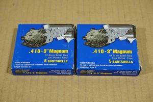 lot 188 image: 10 Silver Bear .410 Ga 3 97 Gr Sabot Slug Shotshells