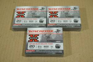 lot 191 image: 15 Winchester Super-X 20 Ga 2-34 34 Oz HP Rifled Slugs