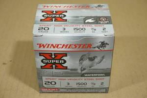 lot 199 image: 25 Winchester Super-X 20 Ga 3 2 Shot Shotshells