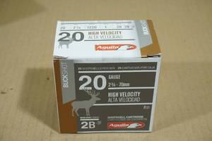 lot 201 image: 25 Aquila 20 Ga 2-34 2 Buck Shotshells