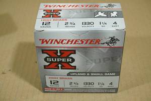 lot 204 image: 25 Winchester Super-X 12 Ga 2-34 4 Shot Shotshells