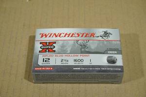 lot 206 image: 5 Winchester Super-X 12 Ga 2-34 1 Oz HP Rifled Slugs