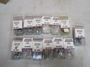 (13) 10pc Boxes 12-24x1 Countersunk Bolts & Nuts