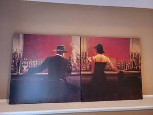lot 72 image: Evening Lounge Multi Canvas Print