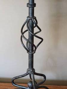 lot 42A image: Stylish Iron Candlestick Lamp A