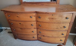 lot 11D image: Luxury Mission Vanity Dresser
