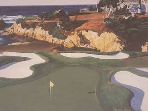 lot 41B image: Golfers Fine Art Photography Print by Danny Day - 15th at Cypress