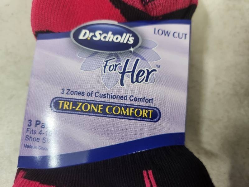 lot 10 image: 6 New Pairs Dr. Scholls For Her Cushioned Socks