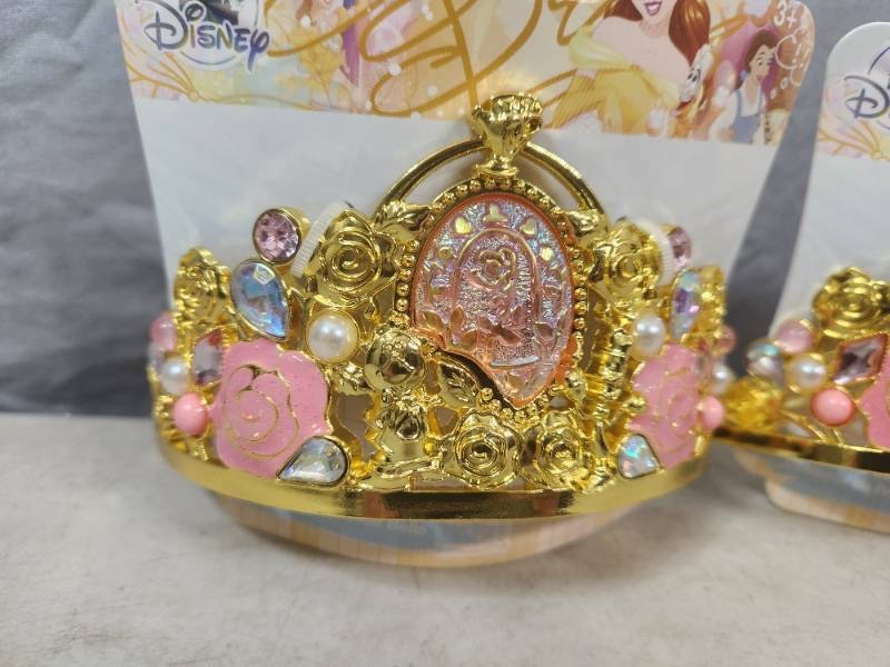 lot 23 image: 2 New Metal Disney Crowns