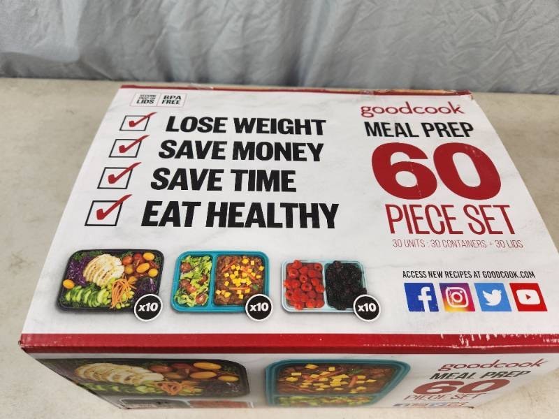 lot 33 image: New Good Cook 60 Piece Meal Prep Storage Set