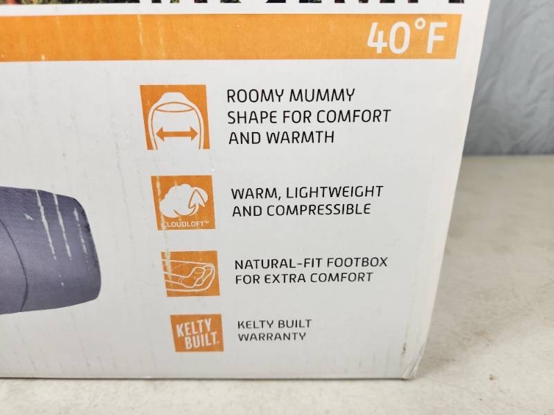 lot 82 image: New Kelty Mistral 40 Degree Mummy Sleeping Bag